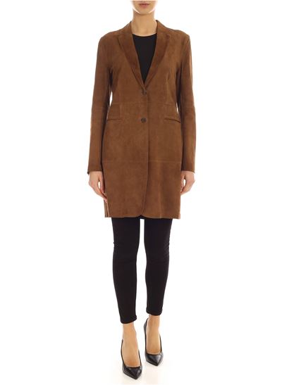 PAROSH unlined suede coat