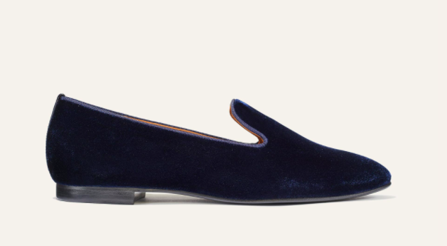 Margaux Navy Velvet Loafer