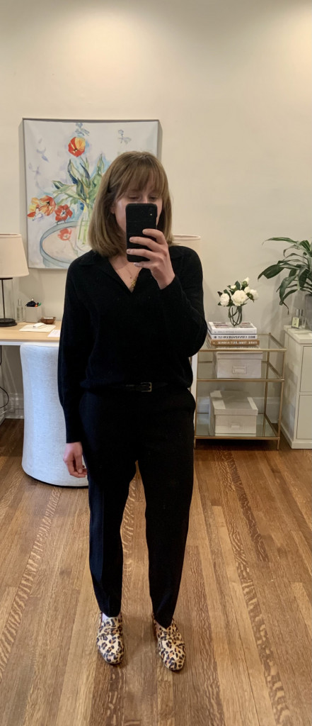 The Reset Boyfriend Sweater and Sezane Martin Pants