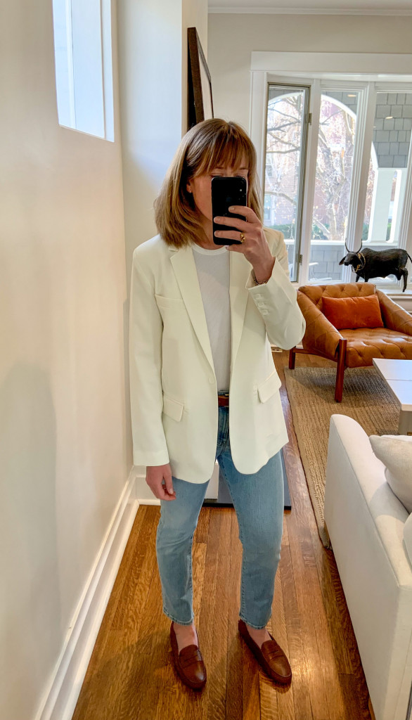 Almina Concept Blazer and CQY Denim 